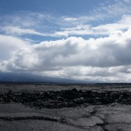 ハワイ島　マウナケア　溶岩台地